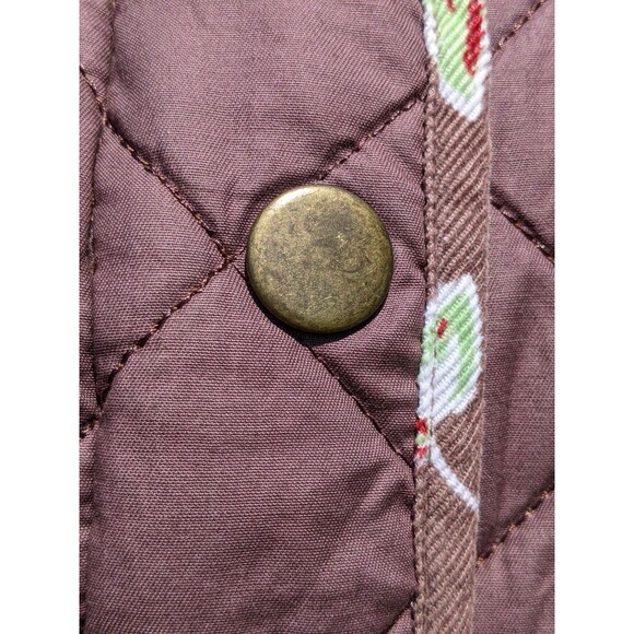Matilda Jane Sydney Reversible Quilted Puffer Vest Brown Floral Corduroy  S - Picture 6 of 15